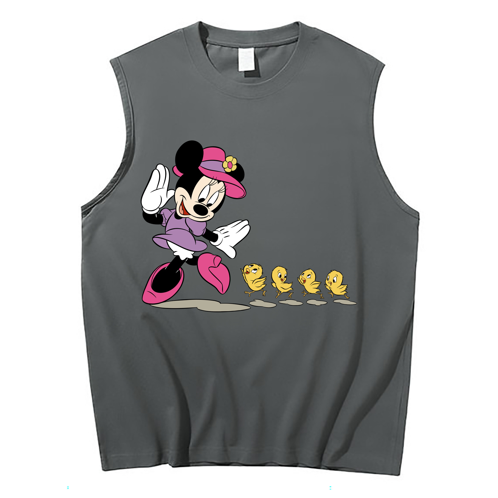 ミッキーマウス Mickey Mouse コットン100％タンクトップ（フロントプリント）